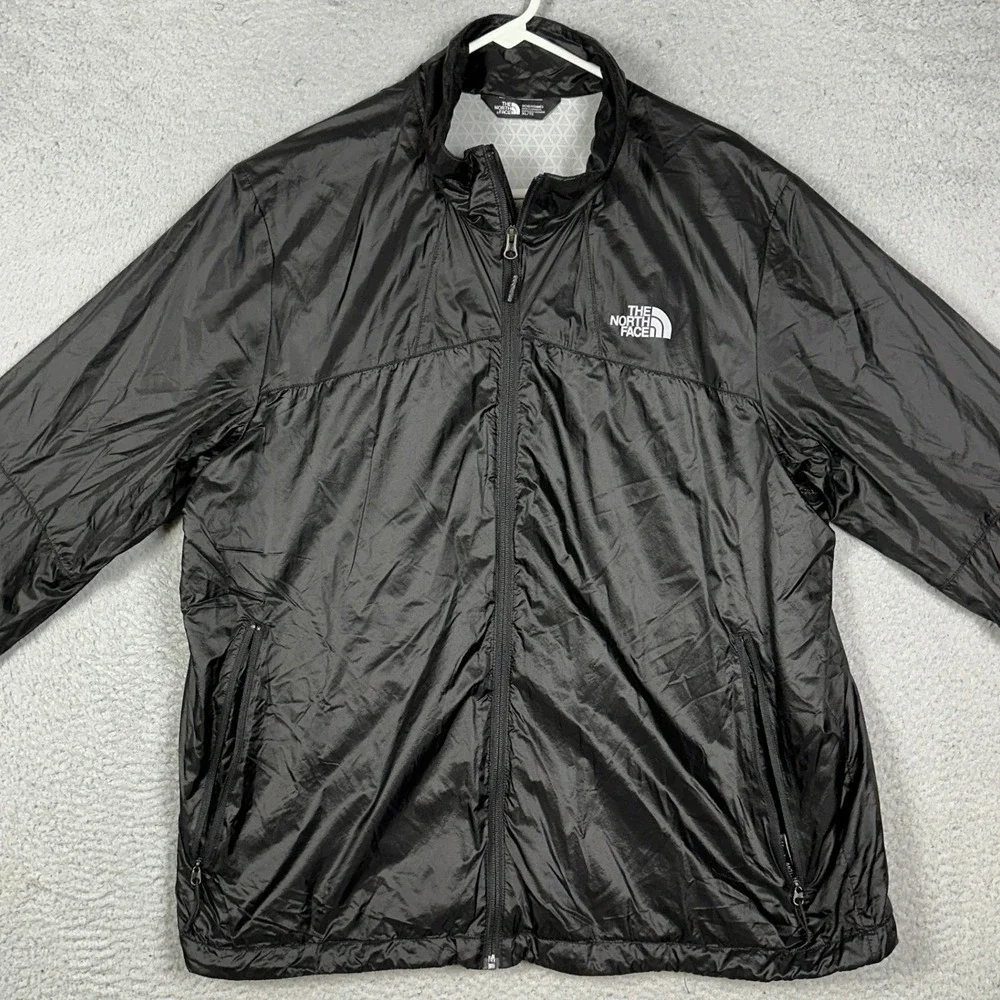 The North Face WindWall Jacket Mens XL Black Full Zip Windbreaker Long Sleeve